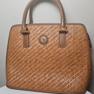 Vincenzo Valentino Bag | Valentino Bags | 2 Way Braided Coated Straw Bags | Tan